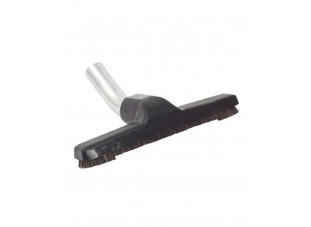Floor Brush - 10" (25.4 cm) Cleaning Path - 1 ¼ " (31.75 mm) - with Metal Elbow - Fits All - Black