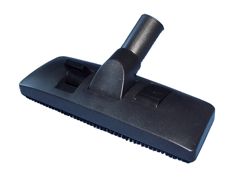 Carpet and Floor Brush - 10.5" (26.6 cm) - 1 1/4" (32 mm) dia - Plastic Plate - Black