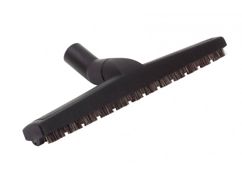 Brosse à plancher - 15" (38,1 cm) - 1 1/4" (32 mm) - avec roues - crin de cheval - noire - Wessel Werk 31.6 100-50