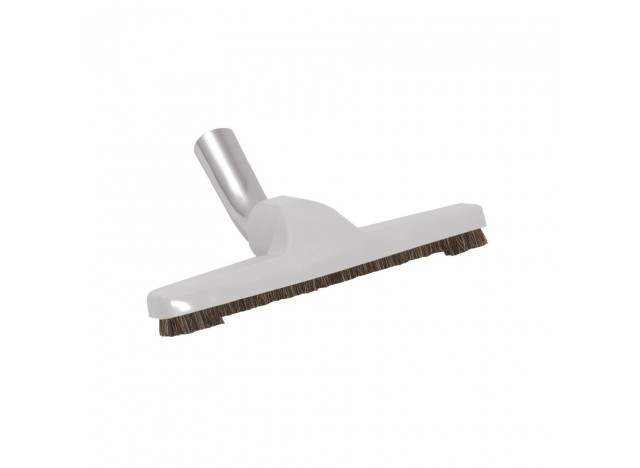 Brosse à plancher - largeur de nettoyage de 25,4 cm (10") - 31,75 mm (1 ¼ ") dia - avec coude en métal - universel - gris