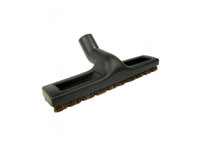 Floor Brush - 12" (30.4 cm) - 1 1/4" (32 mm) dia - Horsehair - with Wheels - Black