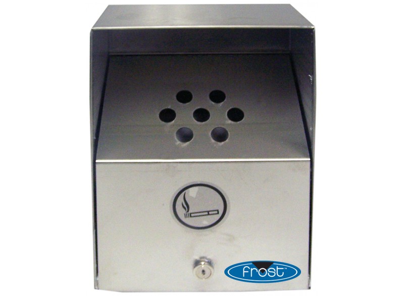 Stainless Steel Wall-Mounted Outdoor Ashtray - Heavy Duty - Medium - Frost  FRO-909