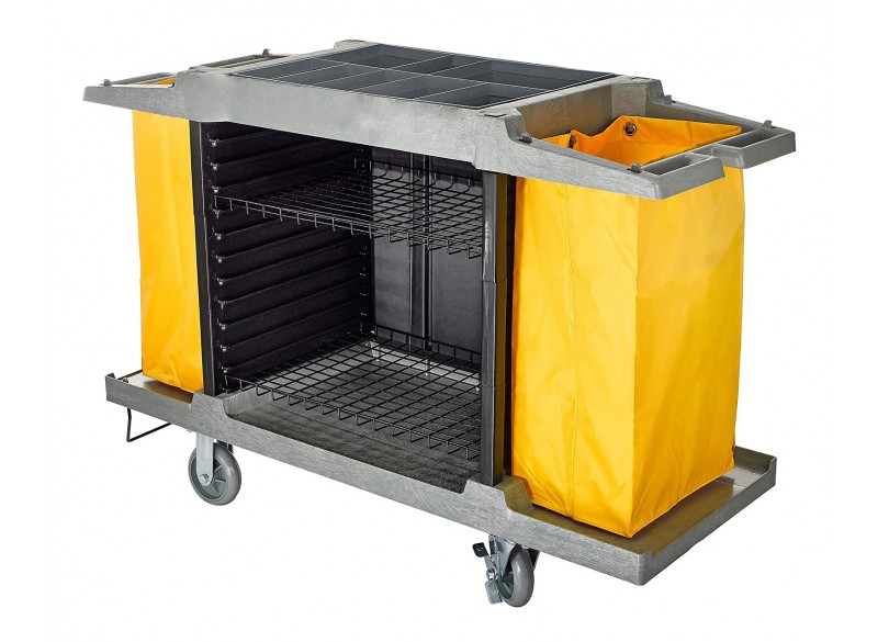 Janitor Cart - High Capacity - Grey