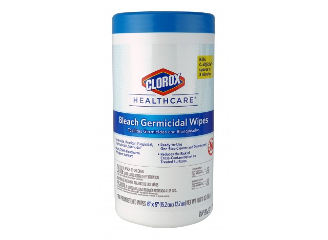 Bleach Germicidal Wipes - Clorox - 150 Wipes per Dispenser - Products for use against coronavirus (COVID-19)