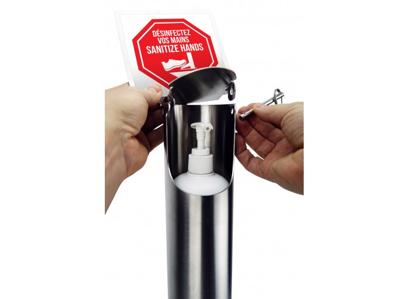 Hand Sanitizer Dispenser - Foot Pedal Operated (Contactless) - Made in Stainless Steel - For use against coronavirus (COVID-19)