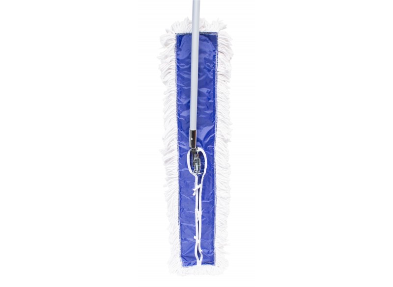 Dust Mop for Dry Floors - with 60'' Handle  -  48" (121.9 cm) -  White/Blue