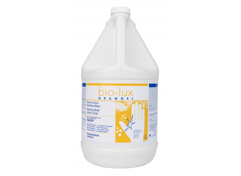 Hands Antimicrobial Liquid Soap Bio-Lux Oranger - Ready to Use - 1.06 gal (4 L) - Safeblend BIOR - Disinfectant for use against coronavirus (COVID-19)