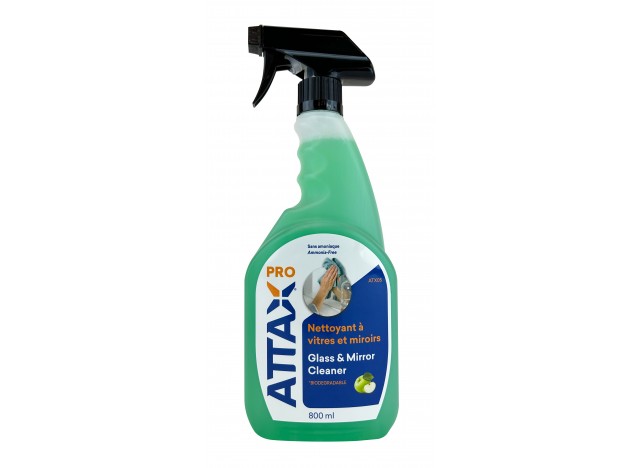 ATTAX GLASS & MIRROR CLEANERS GREEN APPLE SCENT 800ML