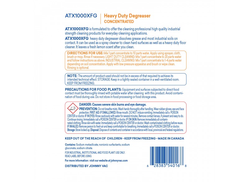 Dégraissant extra-fort (concentré) - 4 L (1,06 gal) - Attax ® Pro