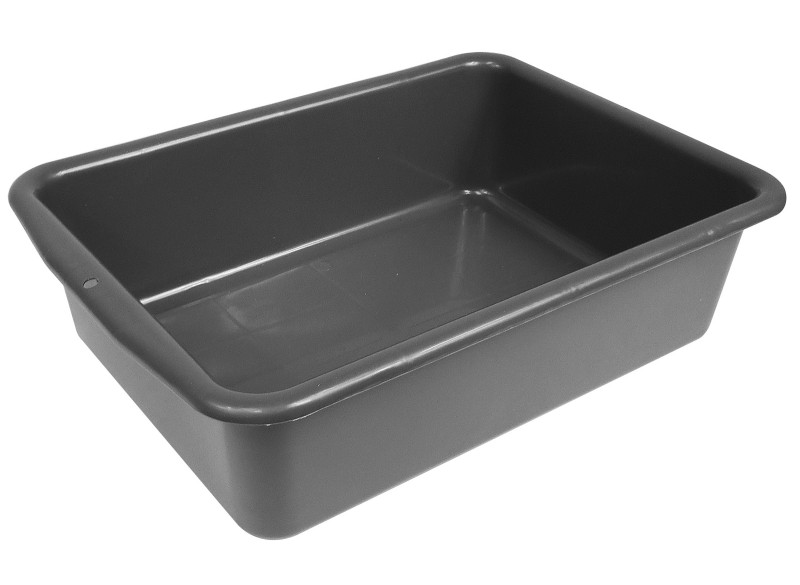 Plastic Tote Bin - 6" (15.2 cm) Depth - Grey