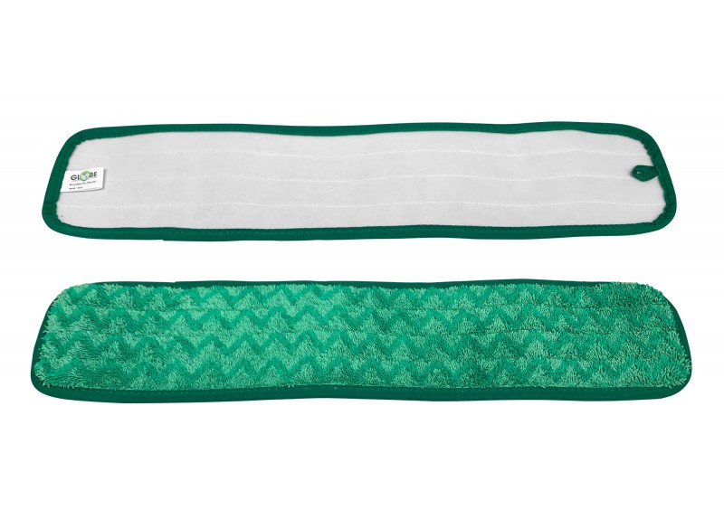 Tampon en microfibres pour nettoyage à sec - longueur de 60,96 cm (24") - bordure double - vert