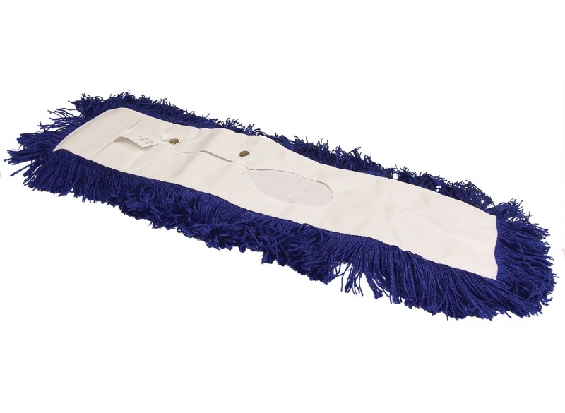 Synthetic Oval Dust Mop - 5'' x 18" - (12.7 cm x 45.7) - Blue