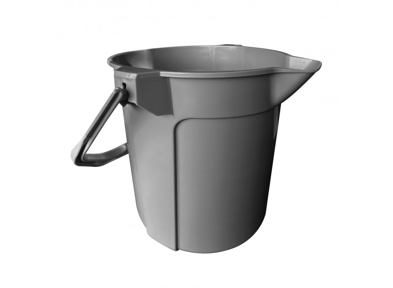 Plastic Bucket with Handle - 2,2 gal (10 L) - Grey