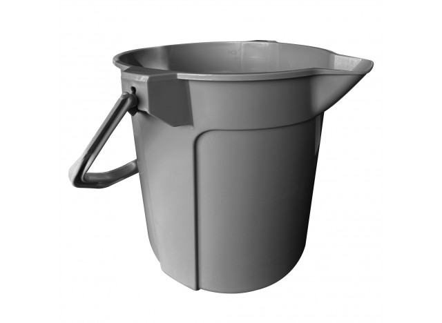 Plastic Bucket with Handle - 2,85 gal (13 L) - Grey