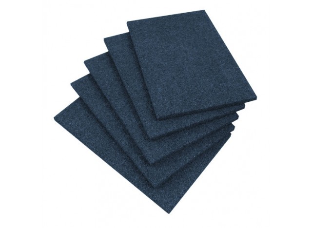 Utility Pads - 4'' x 10'' (10.1 cm x 25.4 cm) - Blue - Pack of 5