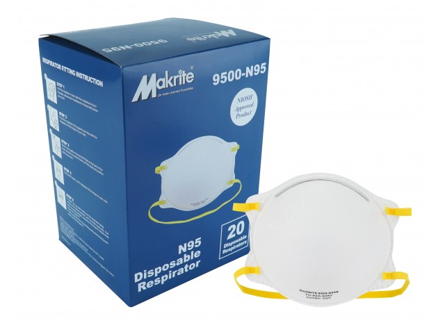 Disposable NIOSH N95 Masks - 20 per Box - White