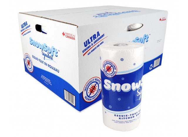 Paper Towel Snow Soft Signature - 2-ply - Box of 12 Rolls of 420 Sheets - 11'' x 4,5'' - 1X420SS