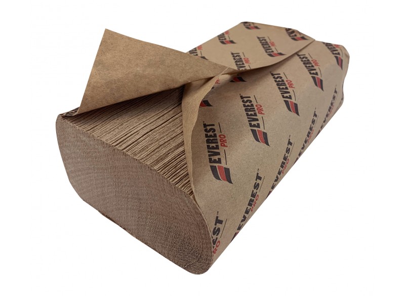 Paper Hand Towel - Multifold - 8.1" x 9.45" (20.6 cm x 24 cm) - Box of 16 Packs of 250 Sheets - Brown -  Sunset