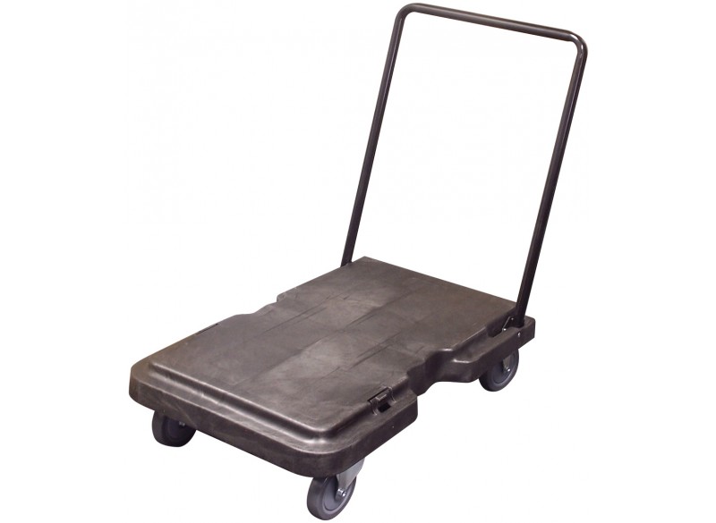 Chariot plate-forme pliant - 3' x 2' (0,9 m x 0,6 m) - poignée en métal - gris foncé