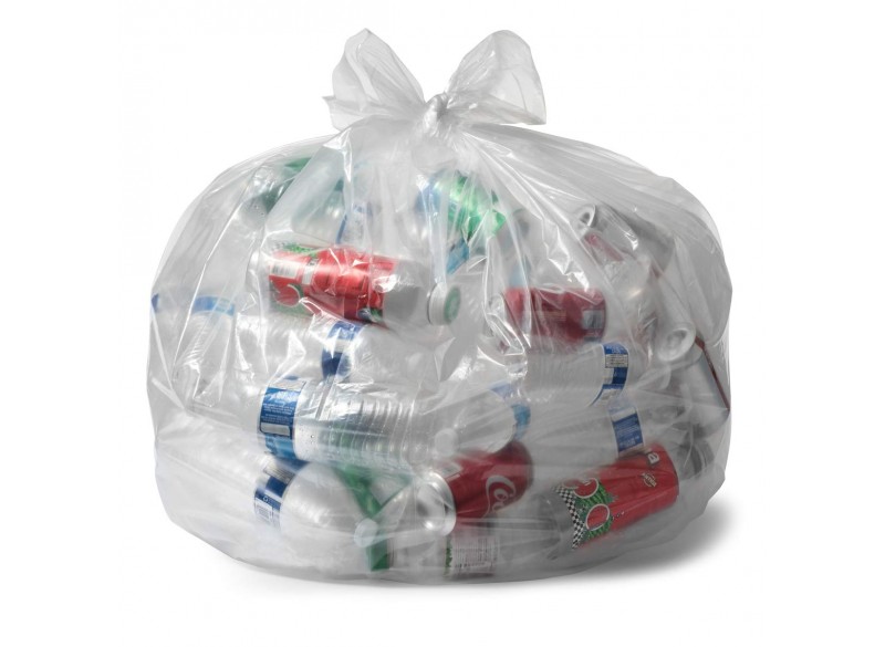 Sacs à recyclage transparents - 75 L - forts - 80 par boîte