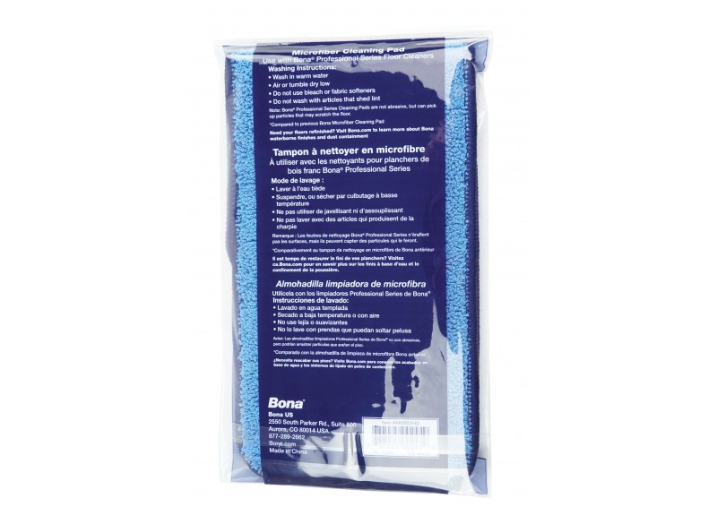 Tampon de rechange en microfibre - 10,1 cm x 38,1 cm  (4" x 15") - Bona SJ306CS