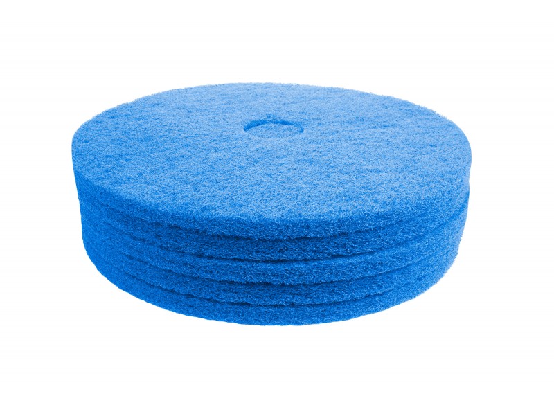 Floor Machine Pad - Super Clean - 18" - (45.7 cm) - Blue - Box of 5 - 66261054245