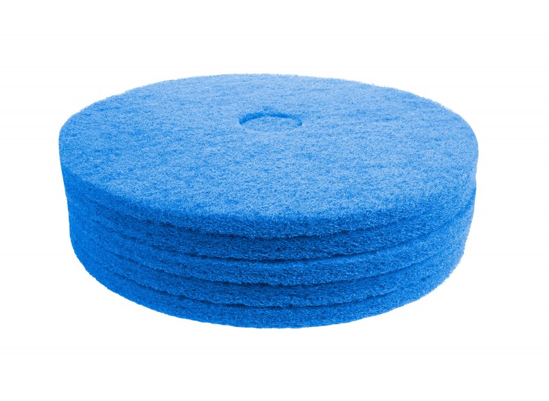 Tampons pour polisseuse à plancher - pour récurer - 19" (45,7 cm) - bleu - boîte de 5 - 66261054246