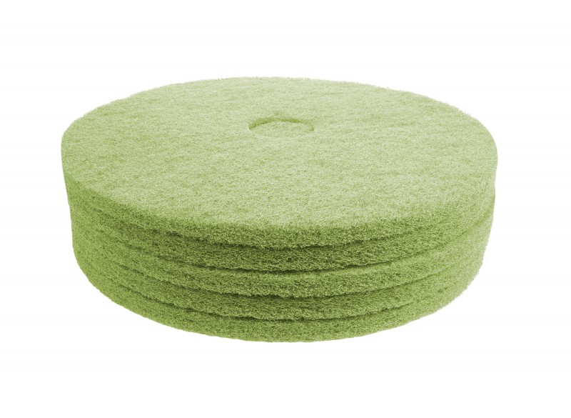 Floor Machine Pads - For Scrubbing - 19" (45,7 cm) - Green - Box of  5