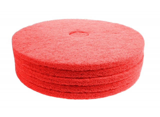 Tampons pour polisseuse à plancher - pour lustrer et vaporiser/polir - 20" (50,8 cm) - rouge - boîte de 5 - 66261054279