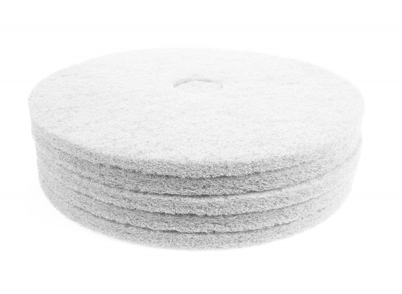 Floor Machine Pads - for Polishing - 21" (53.3 cm) - White - Box of 5 - 66261054213