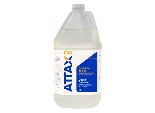 Liquid Descaler for Stainless Steel (Food Grade) - 1,06 gal (4 L) - Attax ® Pro