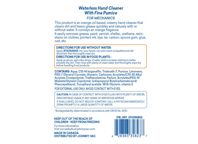 Waterless Hand Cleaner with Fine Pumice - 0,8 gal (3.6 L) - Attax ® Pro