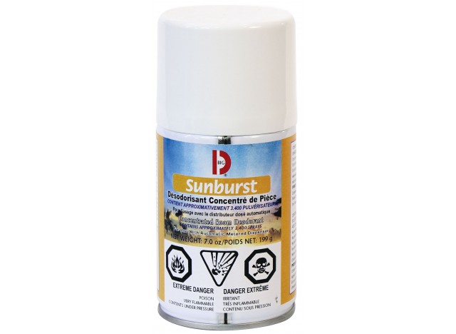 Metered Concentrated Room Deodorant - Sunburst - 3400 Sprays - 7 oz (199 G) Big D 464