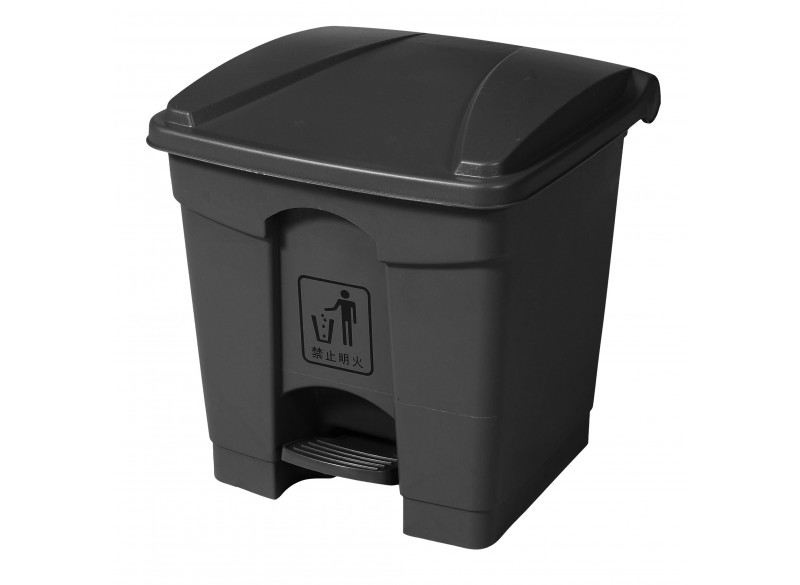 Trash Garbage Can Bin with Lid and Pedal - 7 gal (30 L) - Grey