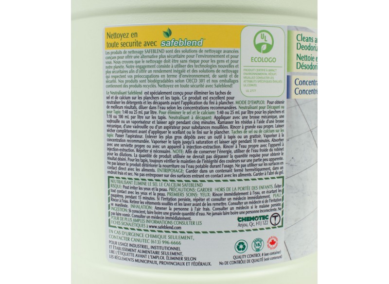 Neutralisant sel et calcium - Écologo - 4 L (1,06 gal) - Safeblend TCFL G04