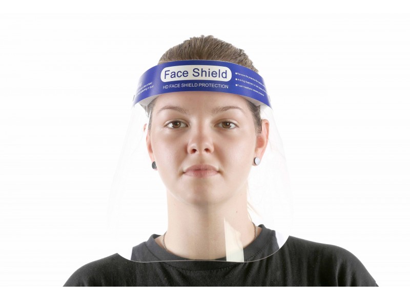 Face Shield, clear with Foam Head Gear - Product for use against coronavirus (Covid-19)