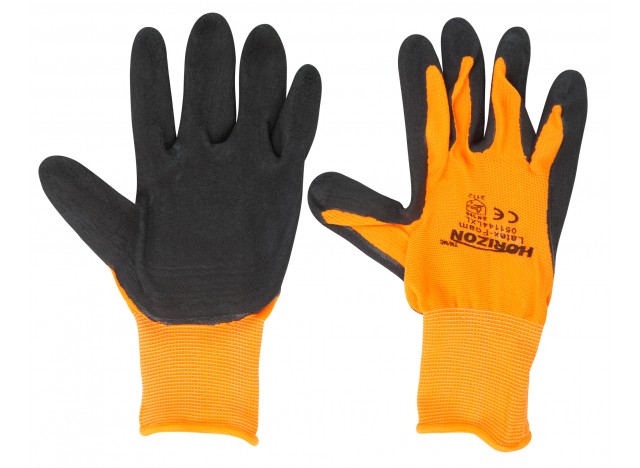 Work Latex Foam Coated Gloves - High Visibility - Horizon - Large or Extra-Large Size - 05-1144-LXL - pair