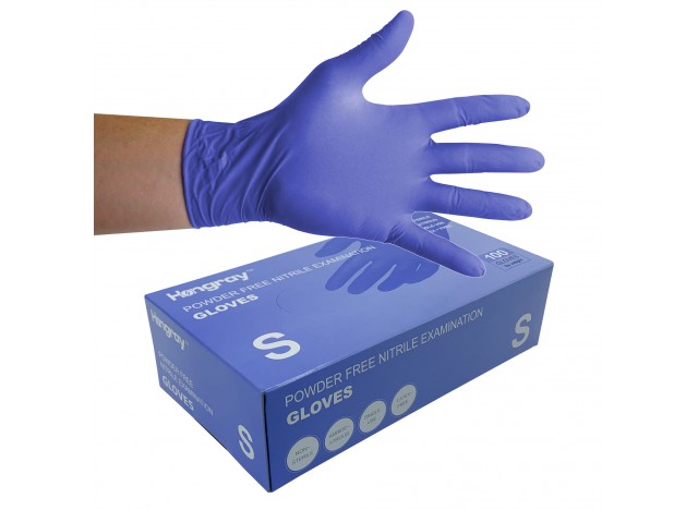 Powder Free Disposable Nitrile Gloves - Purple - SMALL - Box of 100