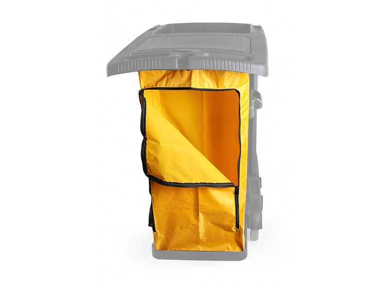 Universal Bag for Janitor Cart with Zipper - for Rubbermaid Cart - Yellow - AF08180BAGZIPPER