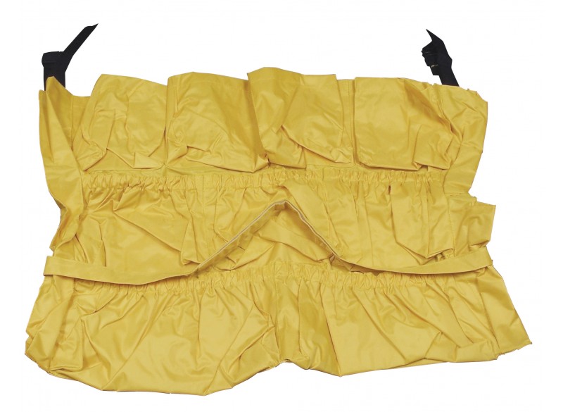 Sac multi-pochettes de rangement pour attacher autour d'une poubelle ronde - jaune