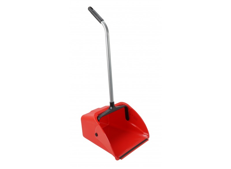 Standing Dust Pan - Long Handle - Jumbo - Red