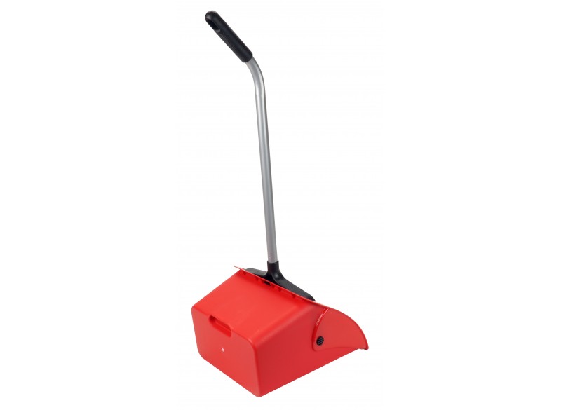 Standing Dust Pan - Long Handle - Jumbo - Red