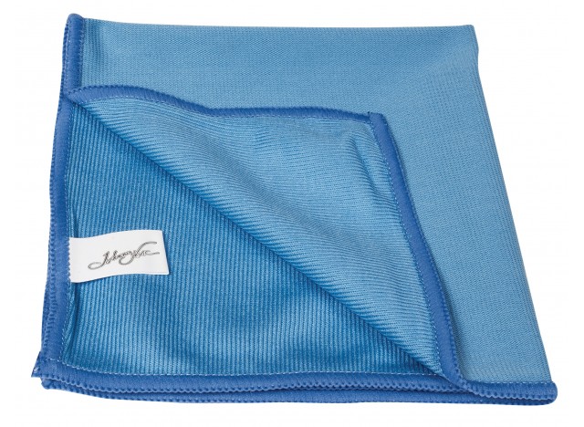 Microfiber Cloth for Window Cleaning  - 14'' X 14'' (35.5 cm x 35.5 cm) -  Blue