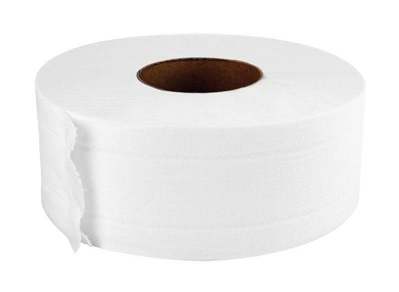 Commercial Bathroom Tissue - 2-Ply - Box of 8 Rolls - 3,3" x 600' (8,4 cm x 182,8 m) - SUNJ600