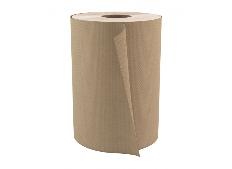 Paper Hand Towel - 7.8" (20 cm)  Width - Roll of 350' (106.7 m) - Box of 12 Rolls - Brown - Cascades H035