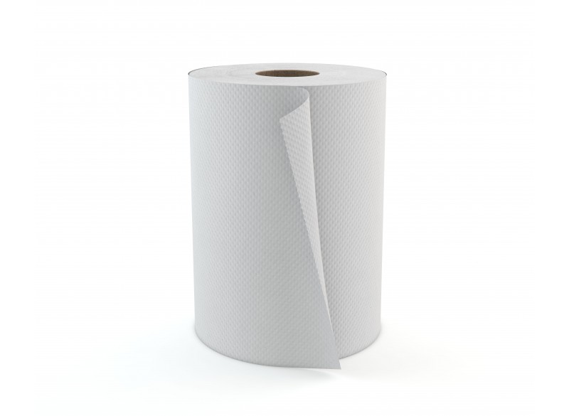 Papier essuie-mains - largeur de 7,9" (20,1 cm) - rouleau de 350' (106,6 m) - boîte de 12 rouleaux - blanc - Cascades Pro H030