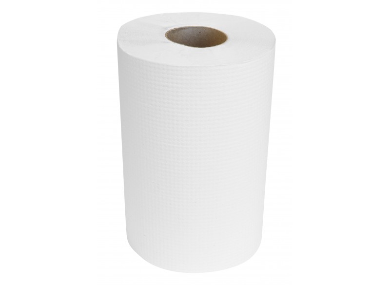 Hardwound Roll Towel Deluxe - 7,8" (20 cm) Width - 350 Sheets - 12 Rolls per Box - White - SUNSET Everest Pro