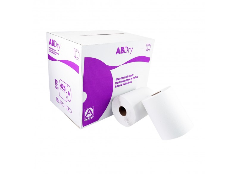 TISSUE HAND WHITE 425' X 12RLS ABP