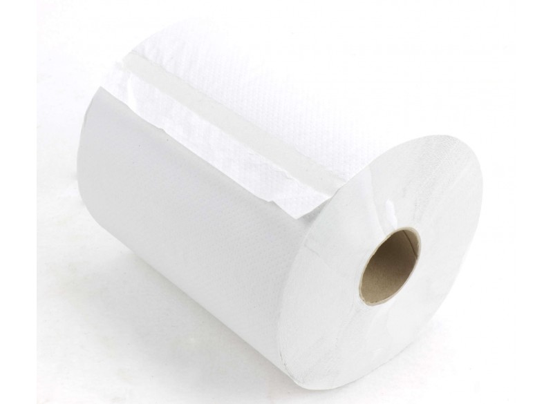 Papier essuie-mains - Rouleau de 600' (182,8 m) - boîte de 12 rouleaux - blanc - ABP ABD6002