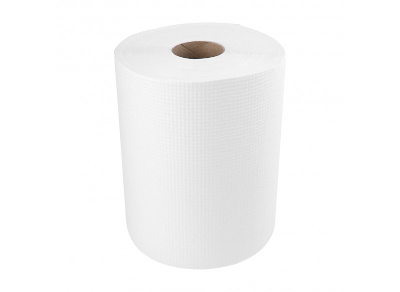 Papier essuie-mains - 600 pi par rouleau - boîte de 6 rouleaux - blanc - HWT600W